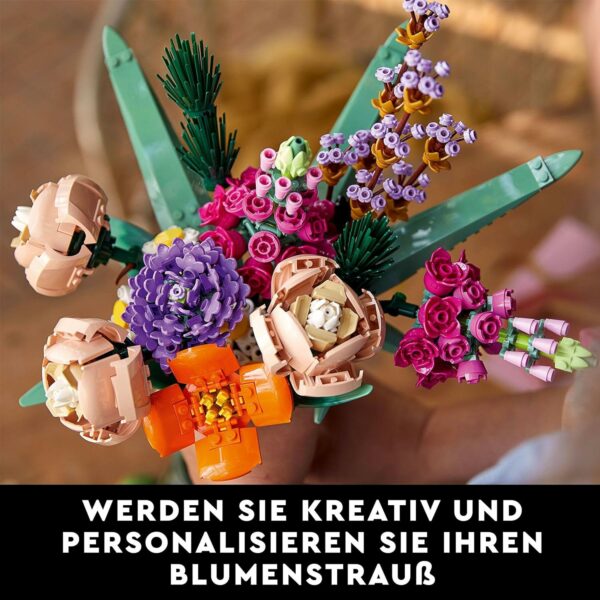 LEGO 10280 Icons Blumenstrauß, Künstliche Blumen, Wohnaccessoires, Botanische Sammlung – Bild 3