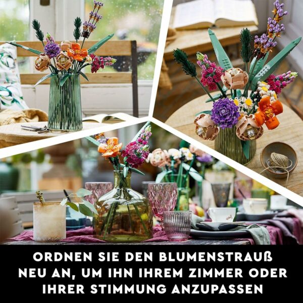 LEGO 10280 Icons Blumenstrauß, Künstliche Blumen, Wohnaccessoires, Botanische Sammlung – Bild 4